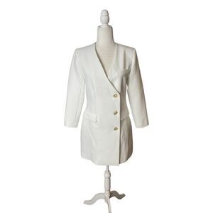 SUNCOO Paris White Blazer Mini Dress – Size T1 (Small/Medium)